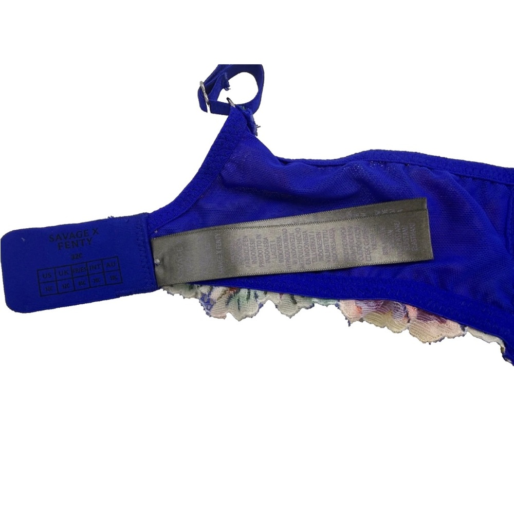 Savage X Fenty Sunchaser Lace Unlined Plunge Bra 32C - Picture 7 of 8